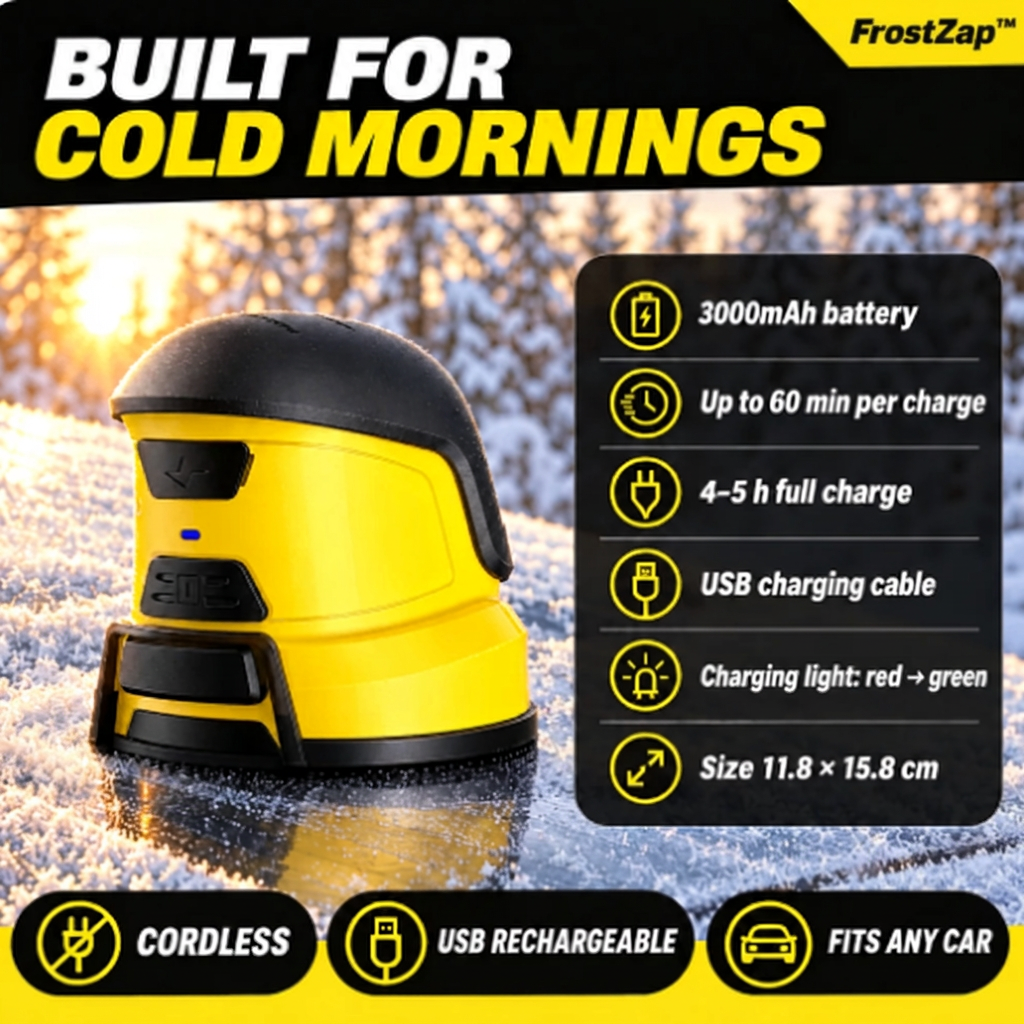 FrostZap cordless electric ice scraper